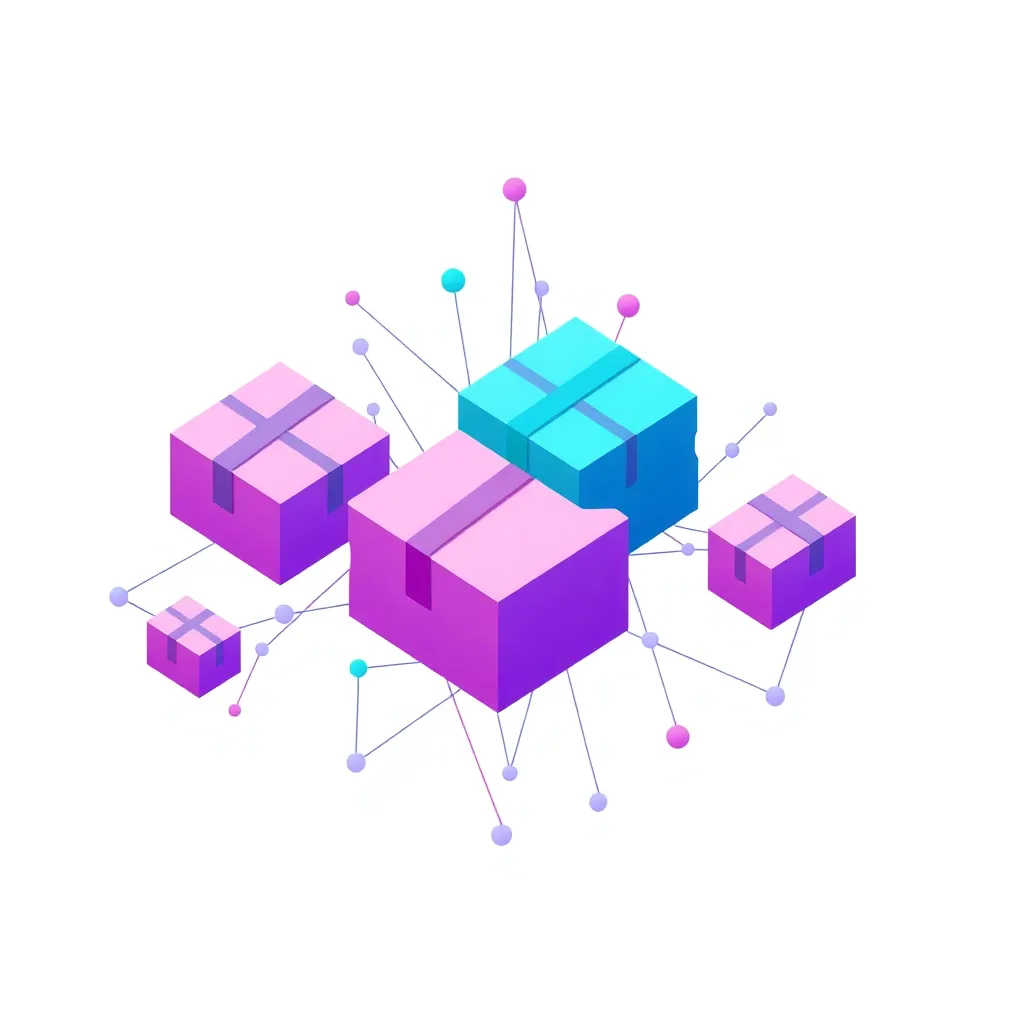 Interconnected npm packages flowing through a Packr registry network
